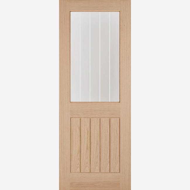 Details About Unfinished Oak Belize Wood Clear Glazed Glass 5 Panel Internal Interior Door